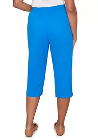 Petite Lady Liberty Capri Pants with Heat Sets