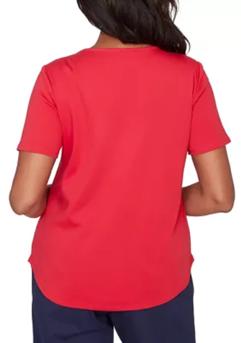 Petite Lady Liberty Butterfly T-Shirt