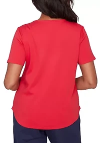 Petite Lady Liberty Butterfly T-Shirt