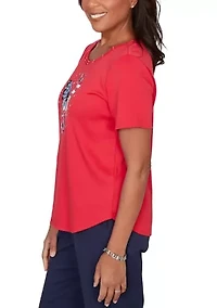Petite Lady Liberty Butterfly T-Shirt