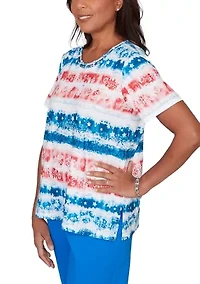 Petite Lady Liberty Tie Dye T-Shirt