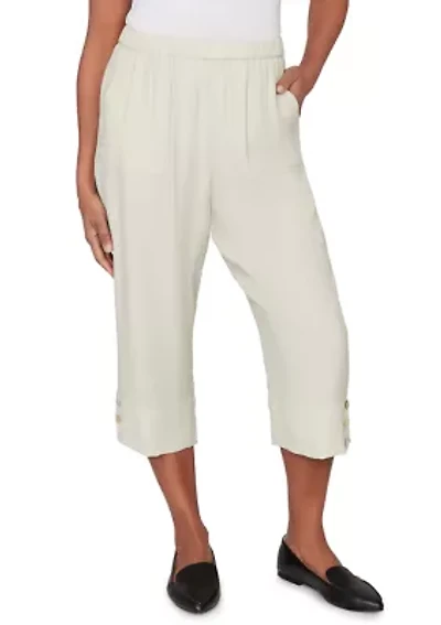 Petite Vintage Charm Capri Pants