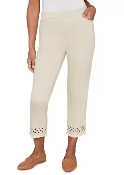 Women's Detail Driven Geo Cut Out Ankle Pant