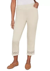 Women's Detail Driven Geo Cut Out Ankle Pant