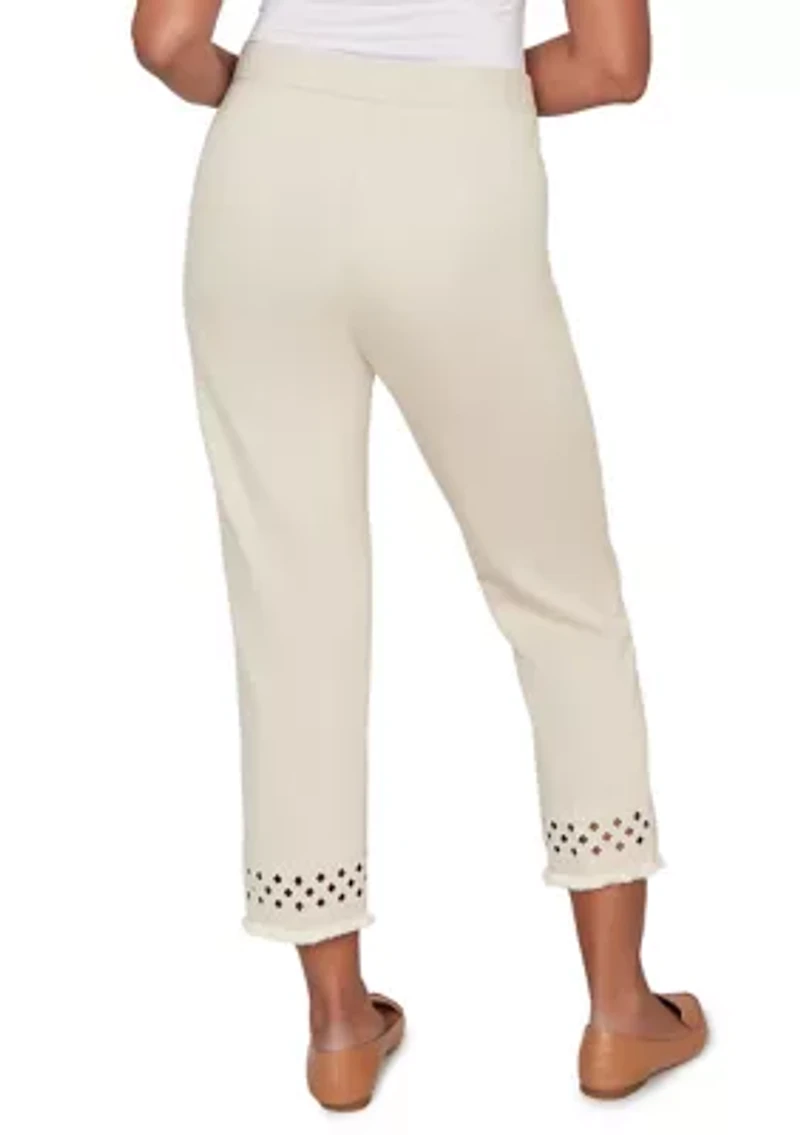 Women's Detail Driven Geo Cut Out Ankle Pant