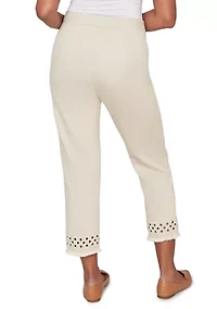 Women's Detail Driven Geo Cut Out Ankle Pant