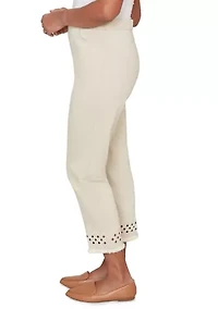 Women's Detail Driven Geo Cut Out Ankle Pant