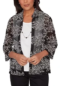 Women's Detail Driven Mesh Soutache Two One Top