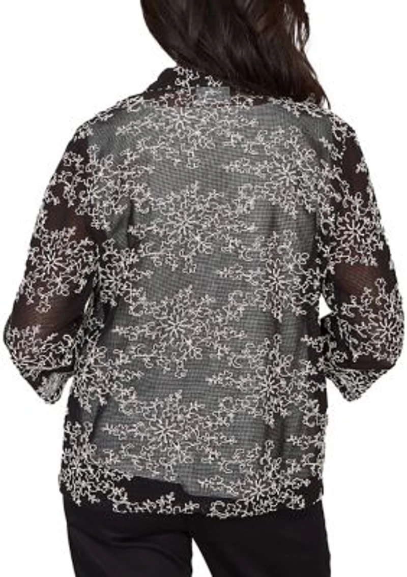 Women's Detail Driven Mesh Soutache Two One Top