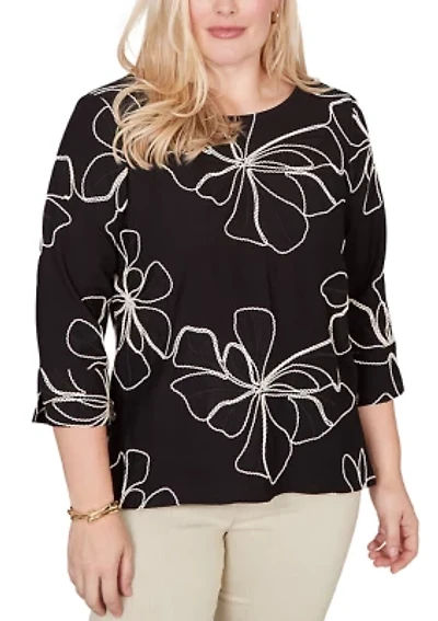 Women's Detail Driven Floral Soutache Top