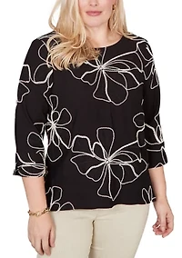 Women's Detail Driven Floral Soutache Top