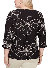 Women's Detail Driven Floral Soutache Top