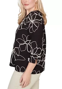 Women's Detail Driven Floral Soutache Top