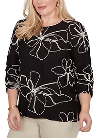 Women's Detail Driven Floral Soutache Top