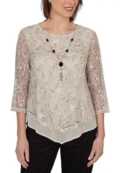 Women's Detail Driven Popcorn Mesh Top
