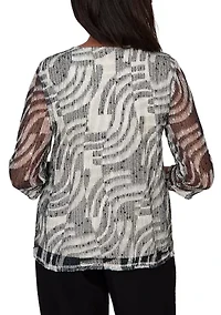 Women's Detail Driven Animal Popcorn Top