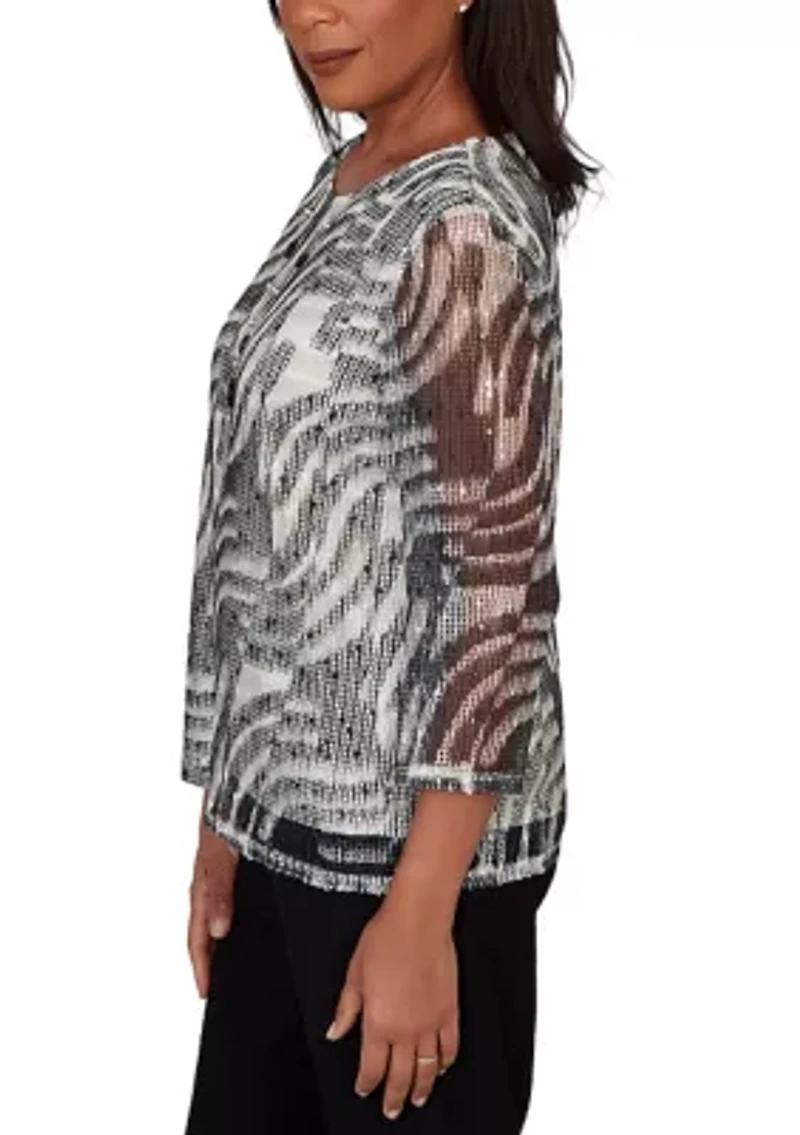 Women's Detail Driven Animal Popcorn Top