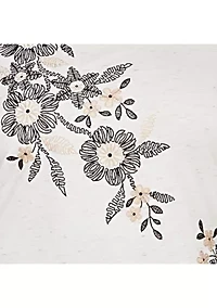 Women's Detail Driven Embroidered Floral Texture Top