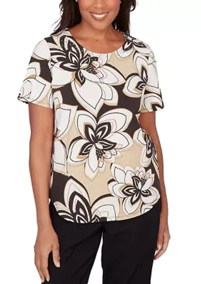 Women's Detail Driven Floral Stained Glass T-Shirt
