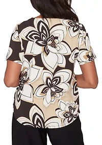 Women's Detail Driven Floral Stained Glass T-Shirt