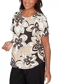 Women's Detail Driven Floral Stained Glass T-Shirt