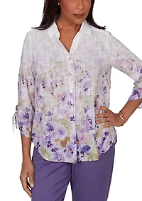 Women's Grand Bazaar Floral Border Print Blouse
