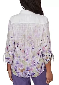 Women's Grand Bazaar Floral Border Print Blouse