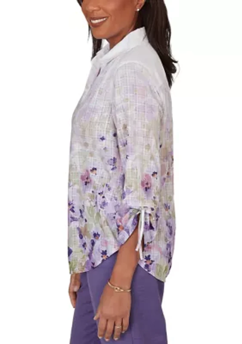 Women's Grand Bazaar Floral Border Print Blouse