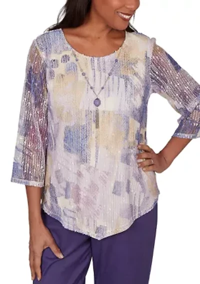 Women's Grand Bazaar Patchwork Texture Top