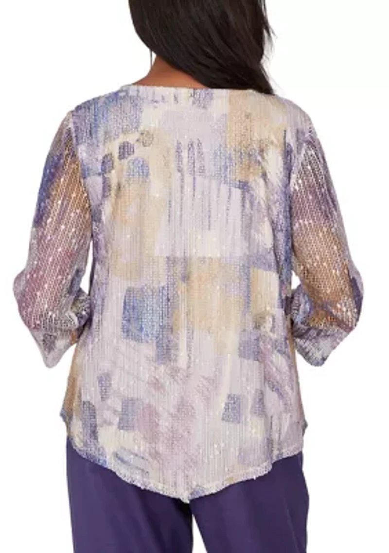 Women's Grand Bazaar Patchwork Texture Top