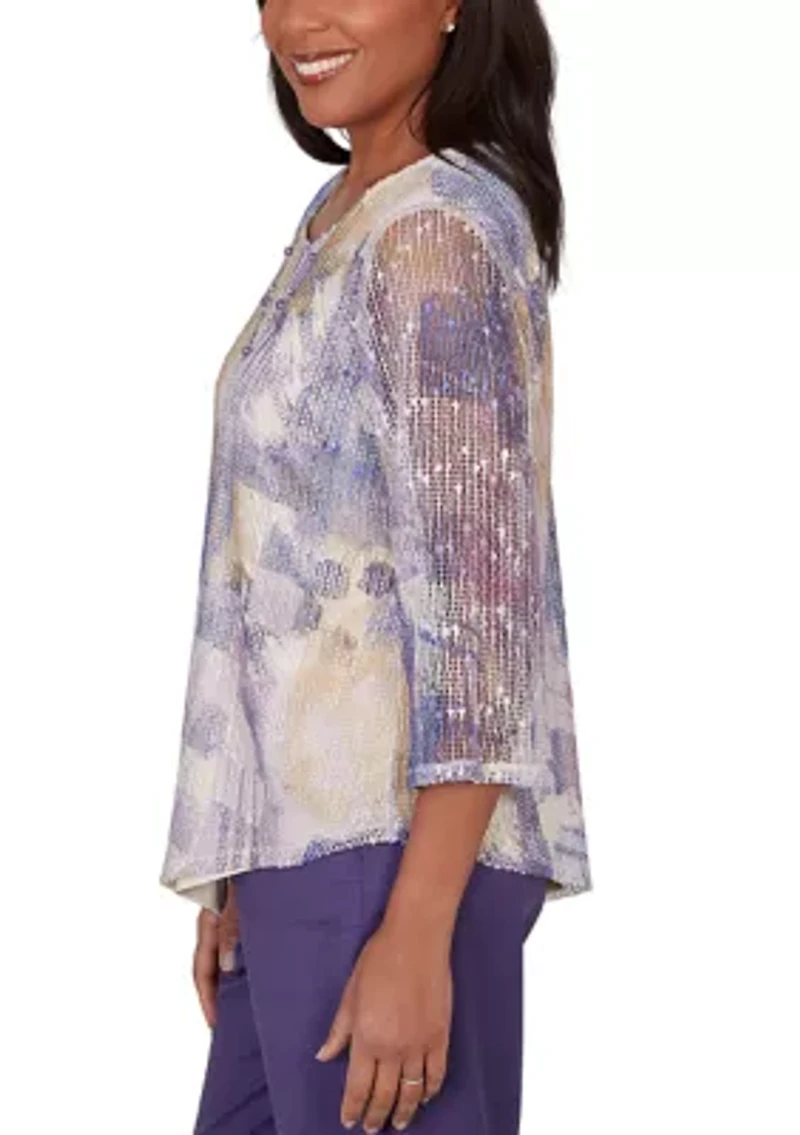 Women's Grand Bazaar Patchwork Texture Top