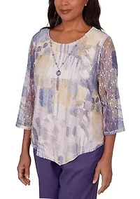 Women's Grand Bazaar Patchwork Texture Top