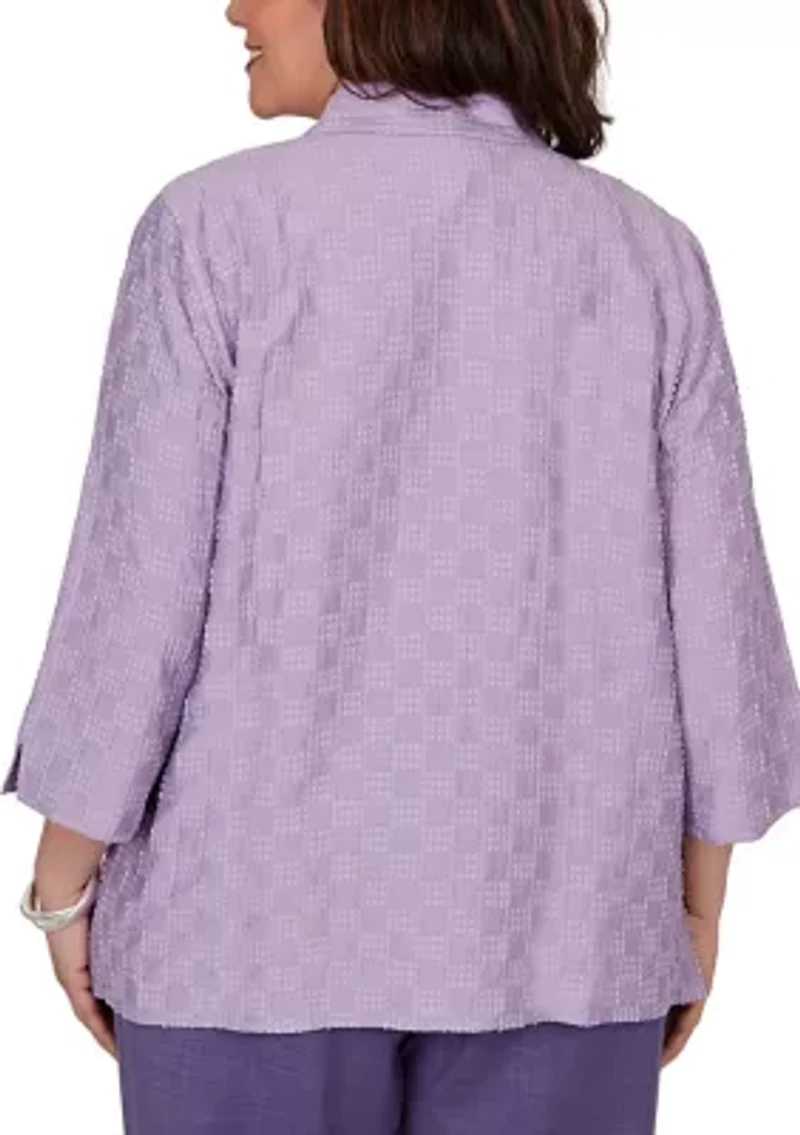 Plus Grand Bazaar Box Texture Blouse