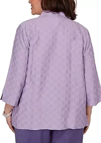 Plus Grand Bazaar Box Texture Blouse