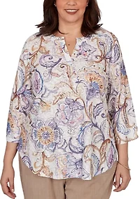 Plus Grand Bazaar Jacobean Scroll Top