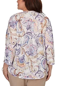 Plus Grand Bazaar Jacobean Scroll Top