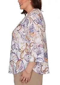 Plus Grand Bazaar Jacobean Scroll Top