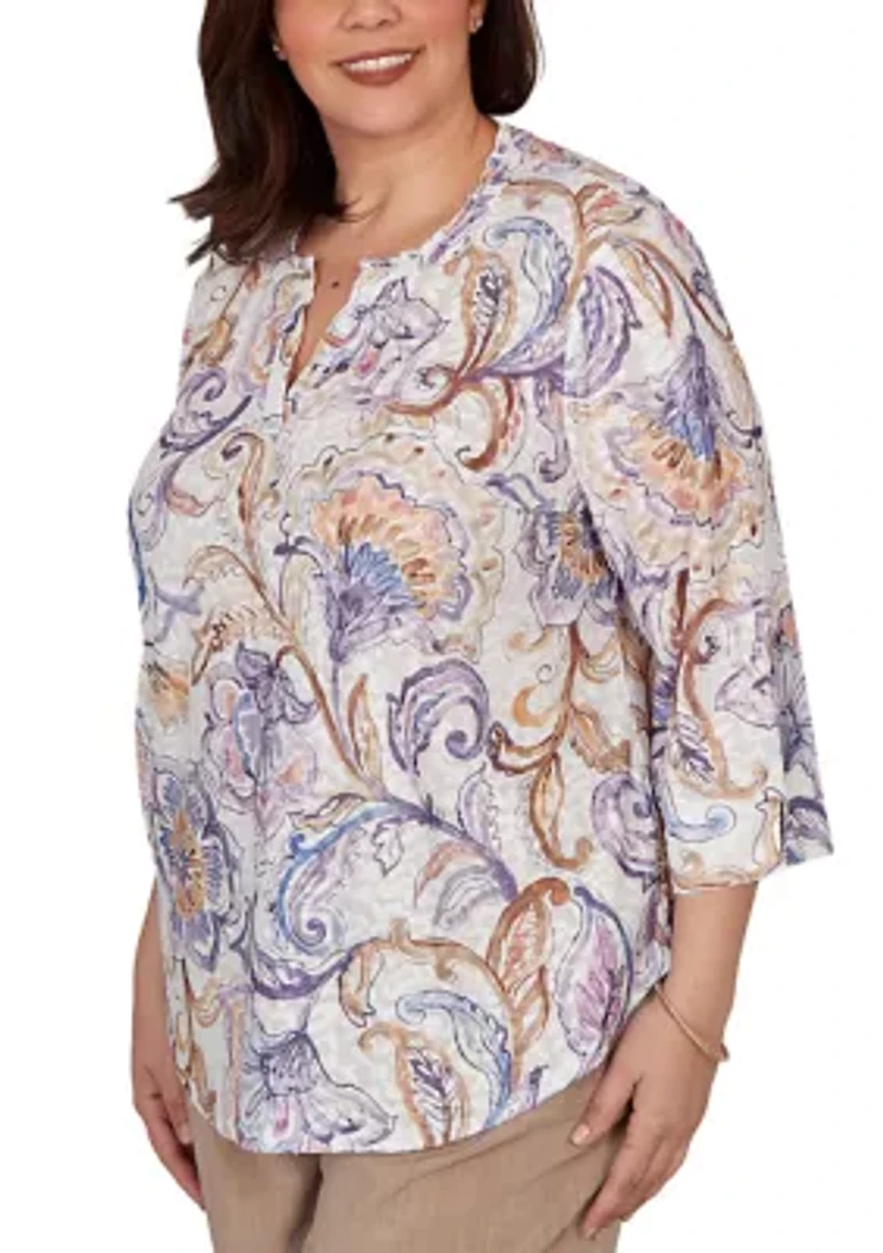 Plus Grand Bazaar Jacobean Scroll Top