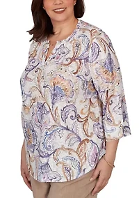 Plus Grand Bazaar Jacobean Scroll Top