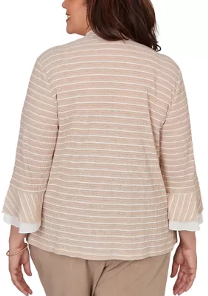 Plus Grand Bazaar Stripe Two One Top