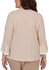 Plus Grand Bazaar Stripe Two One Top