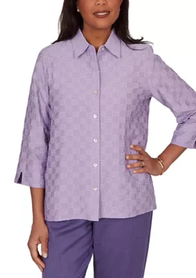 Petite Grand Bazaar Box Texture Blouse