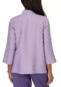 Petite Grand Bazaar Box Texture Blouse