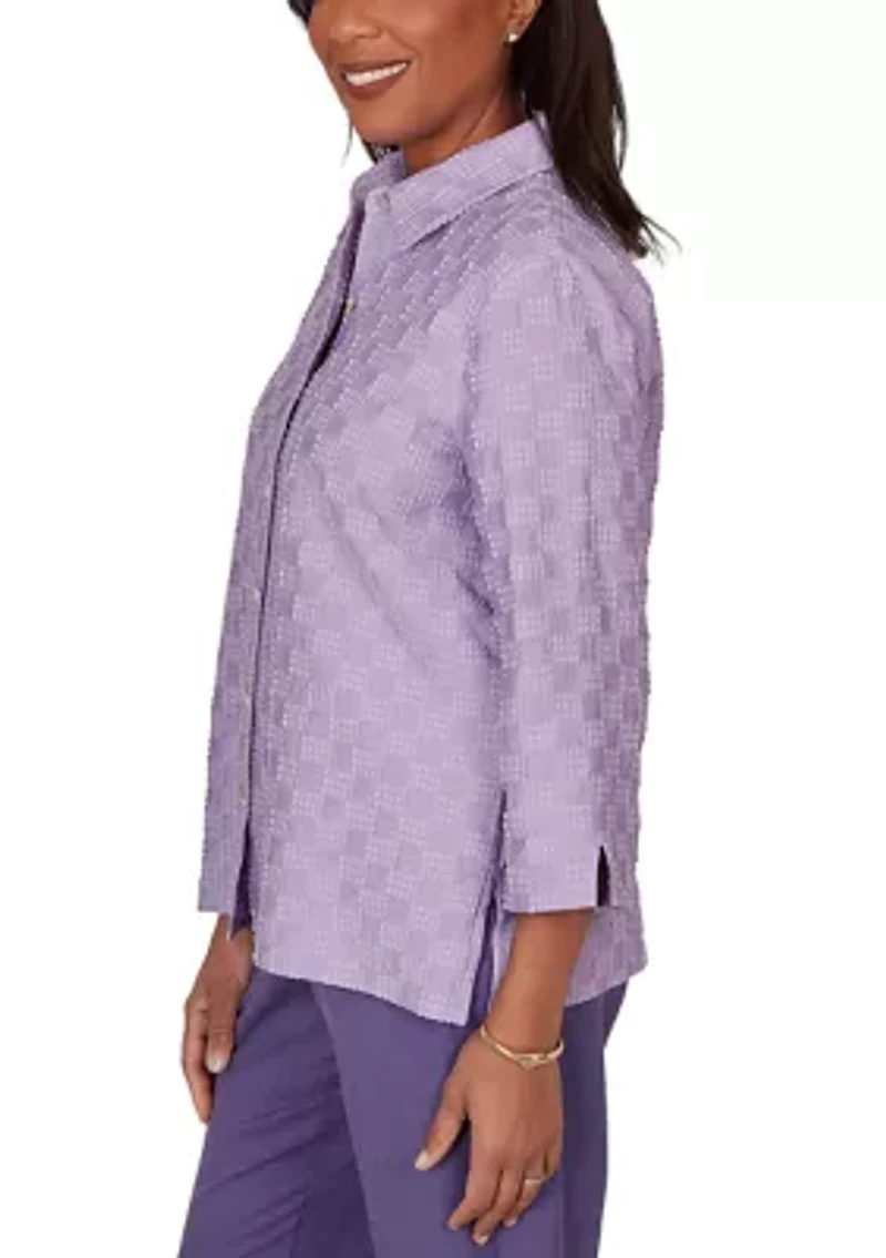 Petite Grand Bazaar Box Texture Blouse