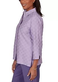Petite Grand Bazaar Box Texture Blouse