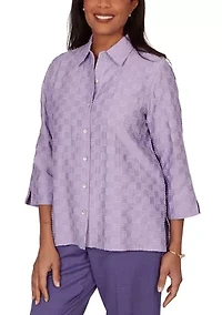 Petite Grand Bazaar Box Texture Blouse