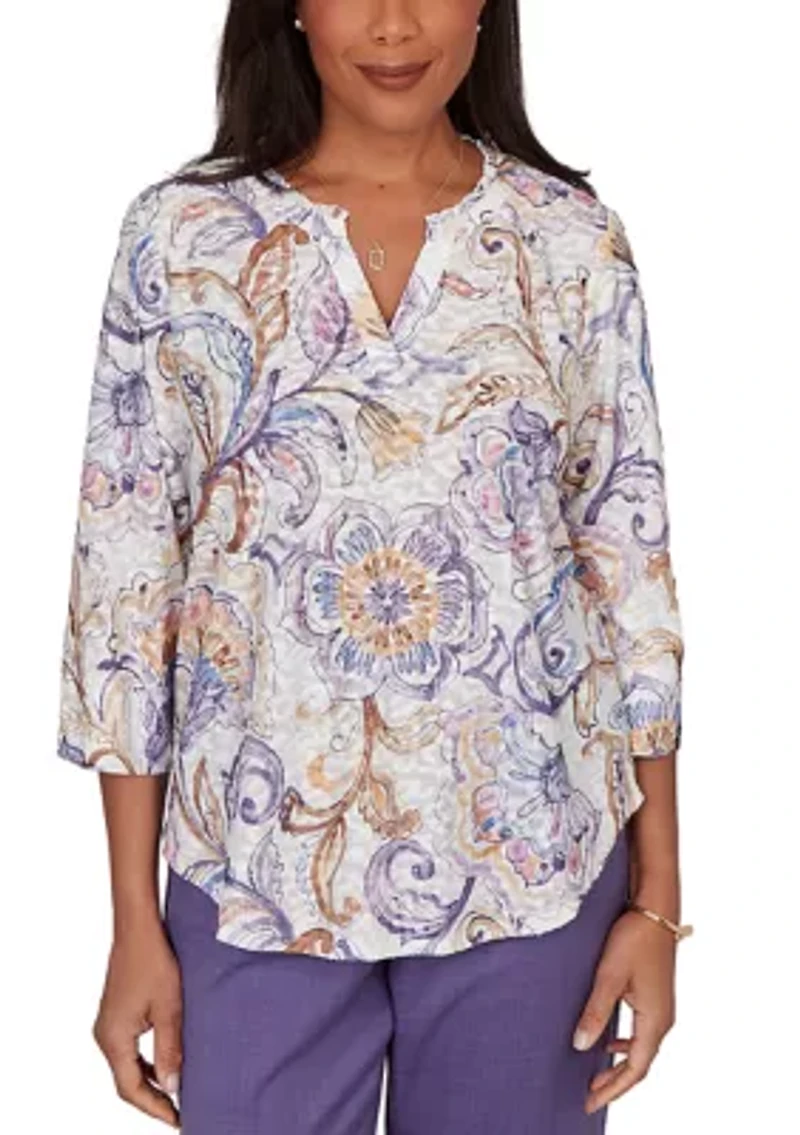 Petite Grand Bazaar Jacobean Scroll Top