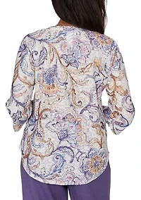 Petite Grand Bazaar Jacobean Scroll Top