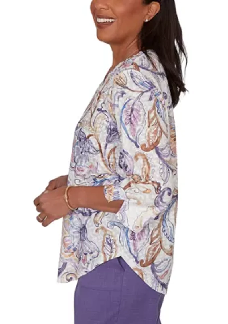 Petite Grand Bazaar Jacobean Scroll Top