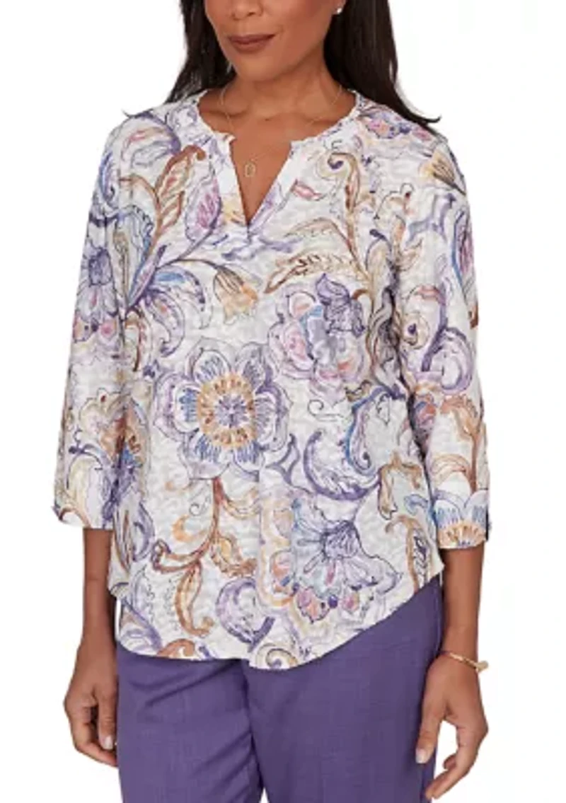 Petite Grand Bazaar Jacobean Scroll Top